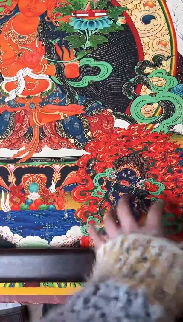 卷轴画龙妹的唐卡