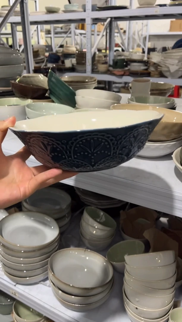 陶瓷外贸尾货瑕疵满20包邮X E1D汤碗