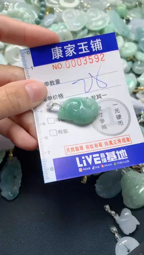 颈饰未镶嵌翡翠3592