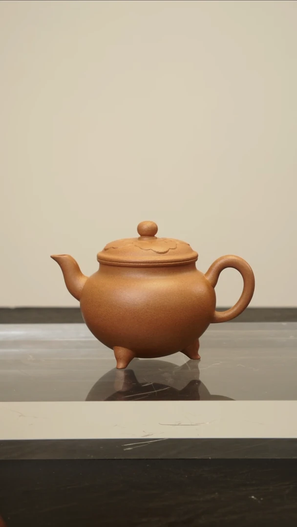 茶壶紫砂微微封釉的答辩如意壶
