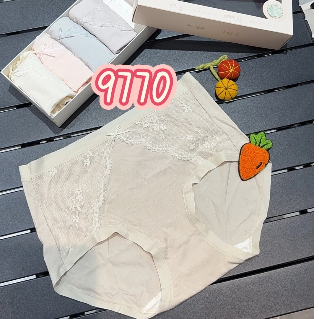 [ W i F i ]透气提臀针织女三角收腹高腰蕾丝时尚
