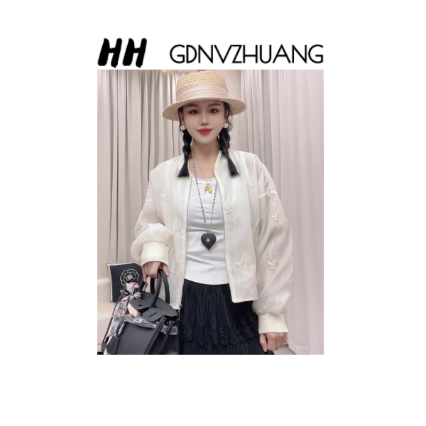 【红红甄选】6271原单韩时尚刺绣蝴蝶结轻奢棒球服