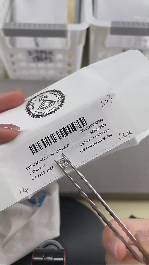 合成钻石裸石未镶嵌1.03ct雷迪恩