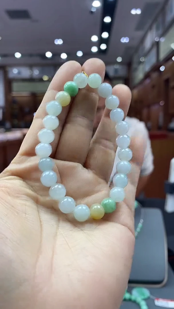 未镶嵌手串翡翠手串7+mm