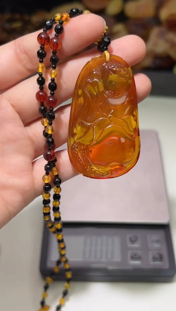 裸石琥珀未镶嵌琥珀蜜蜡吊坠