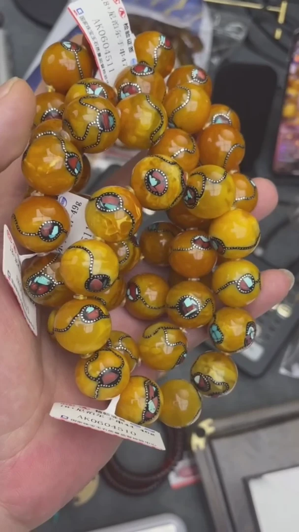 【闪购商品】琥珀裸石未镶嵌尼泊尔手串/多样性发其一