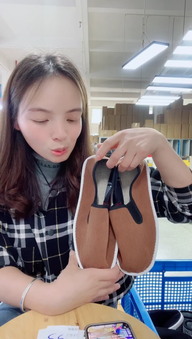 闪购咖色松紧棉麻38码33号