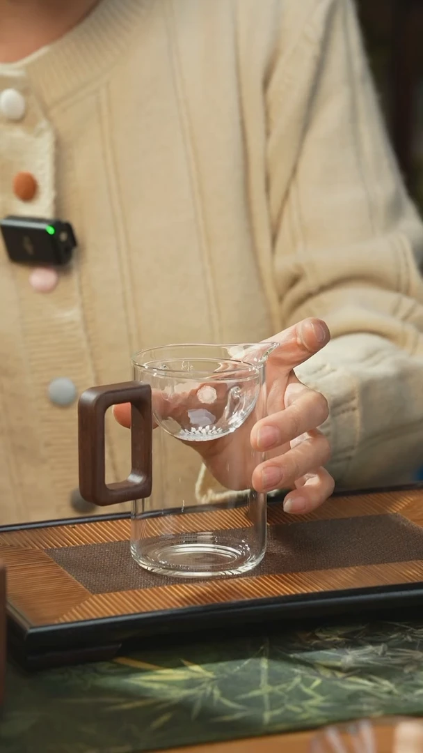 胡桃木把手小青柑泡茶器