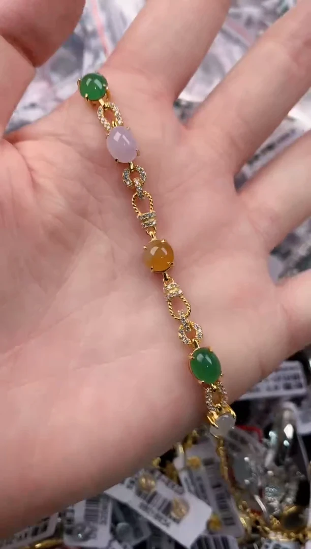 银S925镶嵌戒指翡翠6666----3