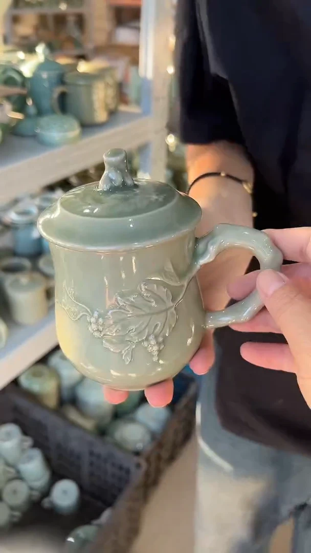 龙泉云间青瓷小米茶器