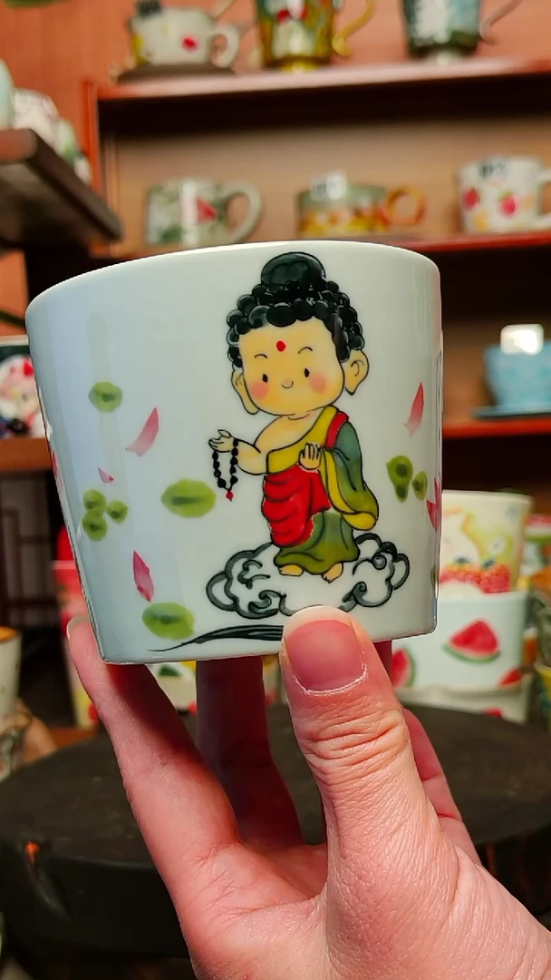 摆件陶景德镇高温手作陶瓷有瑕