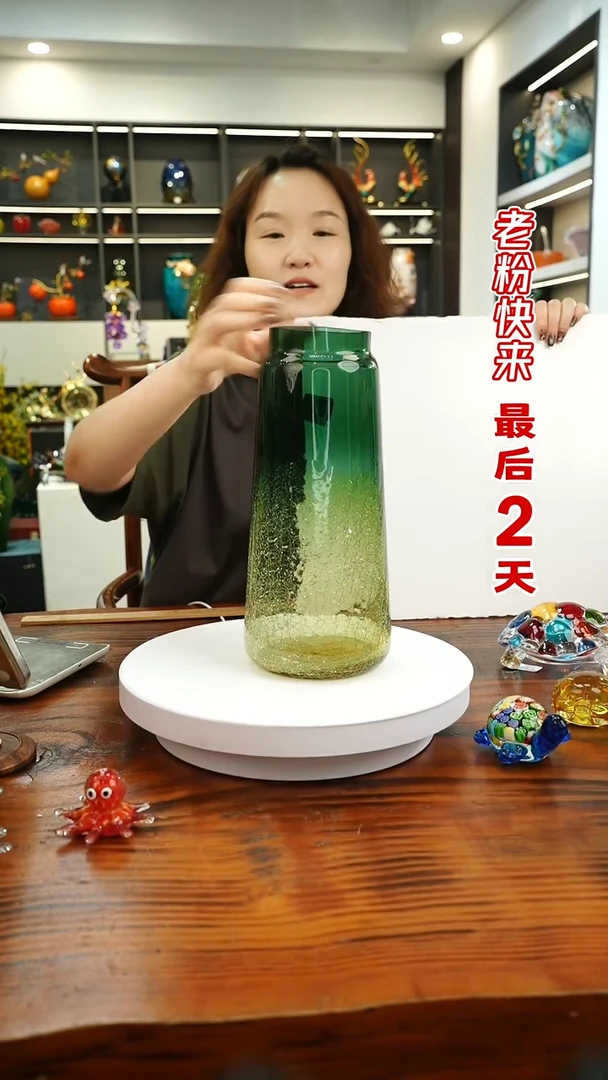 琉璃手工艺品外贸尾货花瓶084