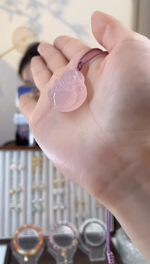 铜合金无铜合金无紫色小佛公项链