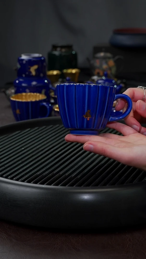 【闪购商品】杯【宜景窑蓝宝王子系列】马克杯