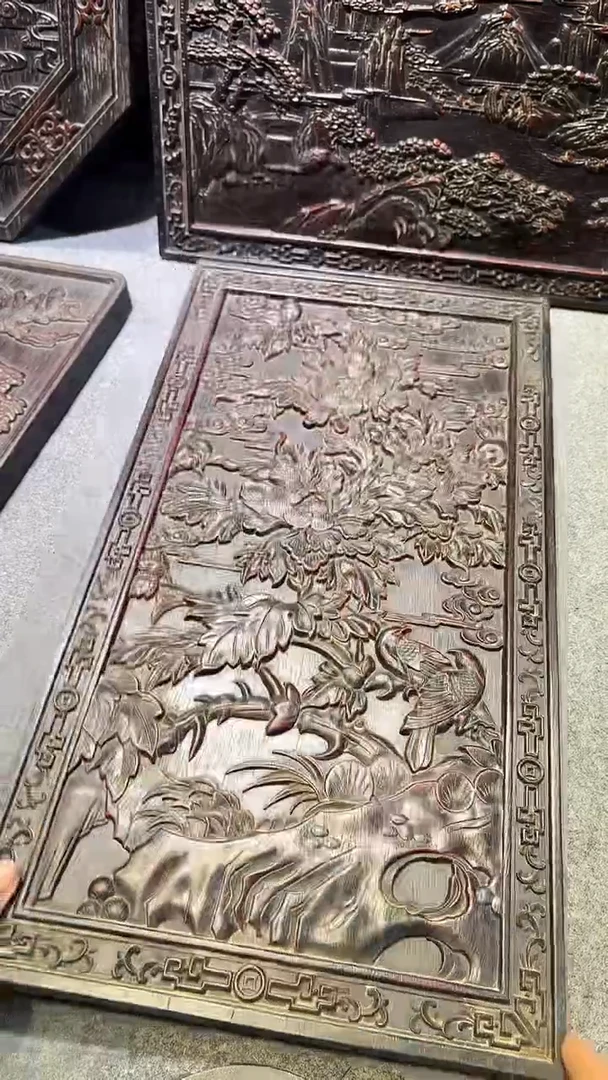 木紫檀拆件雕刻板以直播间实物为准微瑕老物件