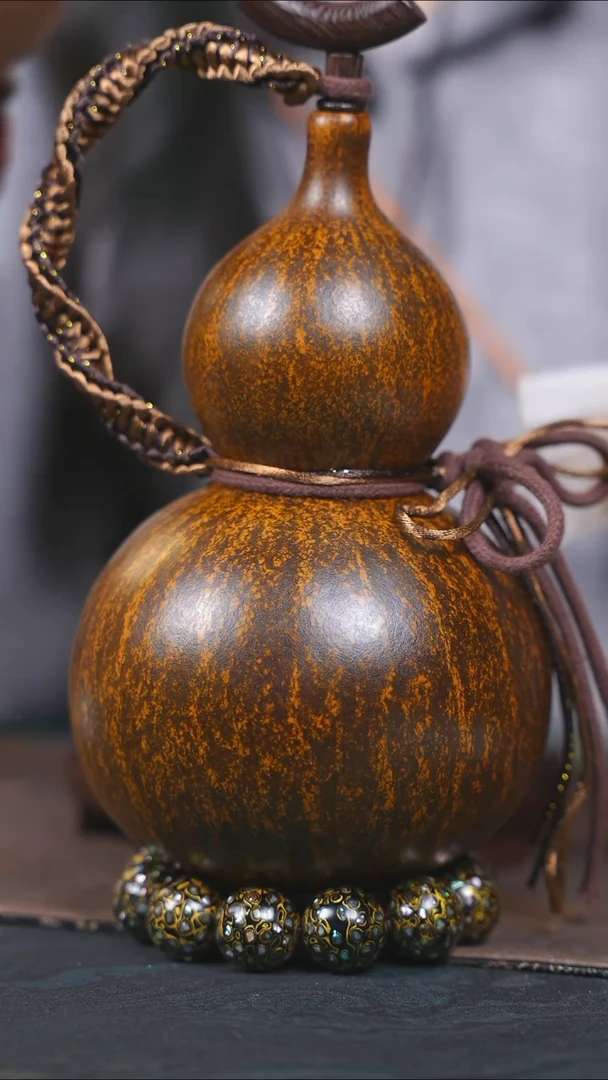 【闪购商品】YZ192大漆酒葫芦不包手串及旋转底座