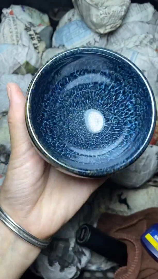 茶盏蓝孔雀 盏三疯建盏茶器