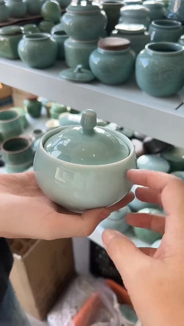 龙泉云间青瓷小米茶器