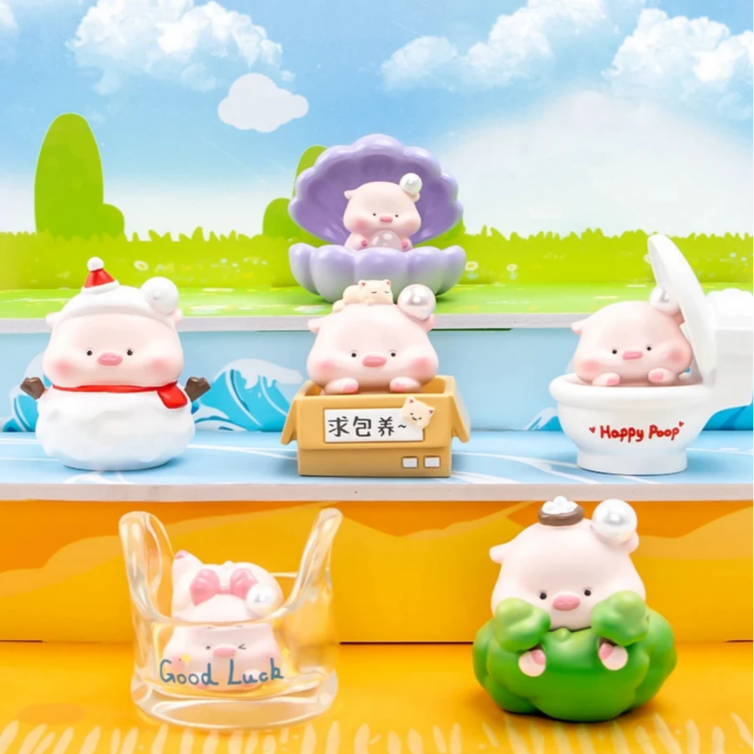 小珍猪躲猫猫可爱摆件