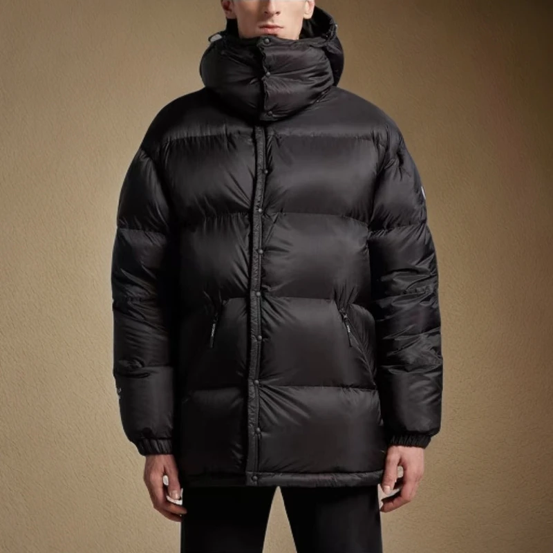 未使用 MONCLER /蒙口黑色连帽羽绒服927/JIMI