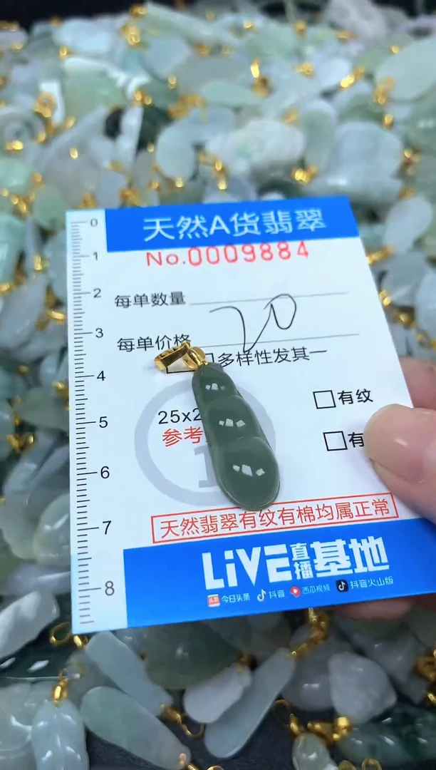 颈饰未镶嵌翡翠净货挂件-9884