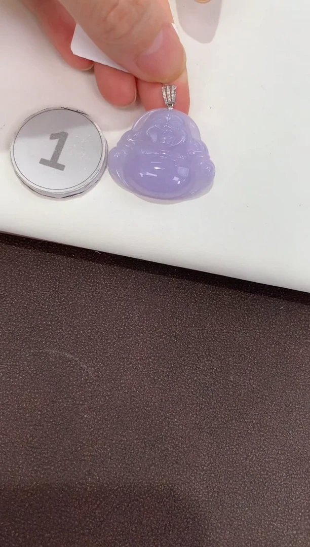 翡翠18K金镶嵌颈饰天然缅甸A货翡翠