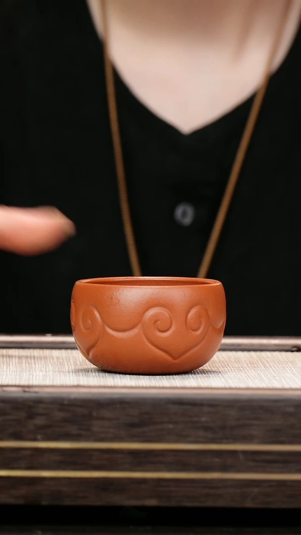 茶壶紫砂小煤窑朱泥  如意杯