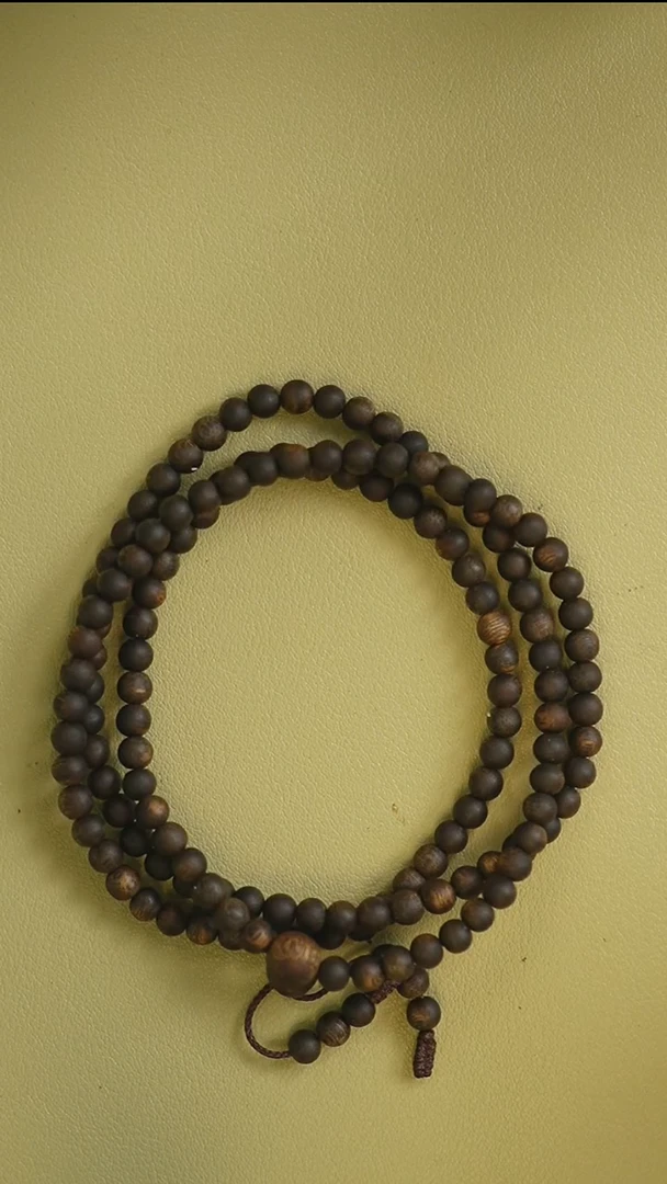 手串沉香我*我5mm圆珠多圈绿奇楠14g+沉水