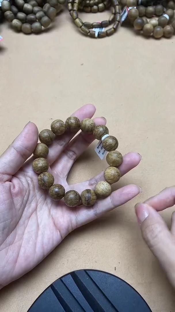 手串沉香菩萨棋虎斑1.5圆珠单圈多样性发其一