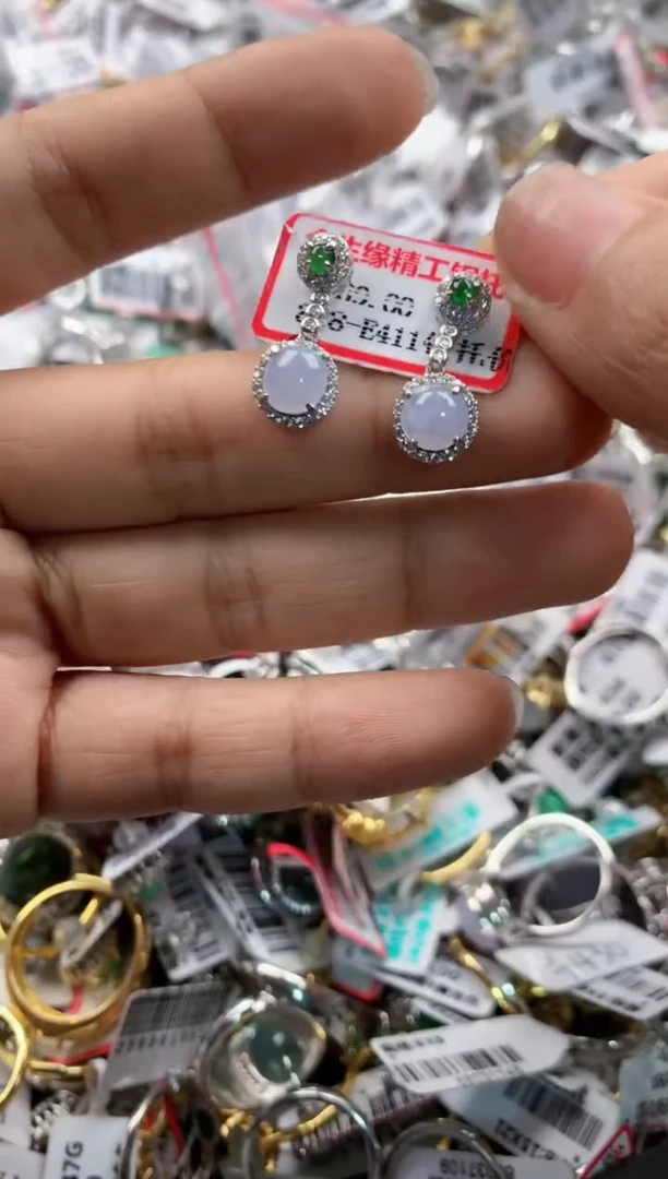 银S925镶嵌戒指翡翠333    9