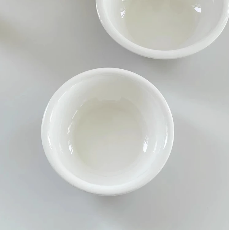 韩国简约ins风纯白釉下彩面碗陶瓷餐具家用大汤碗饭盆白瓷大汤碗