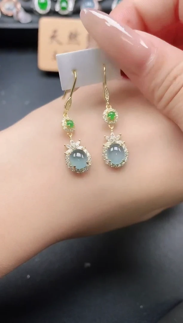 银S925镶嵌戒指翡翠111