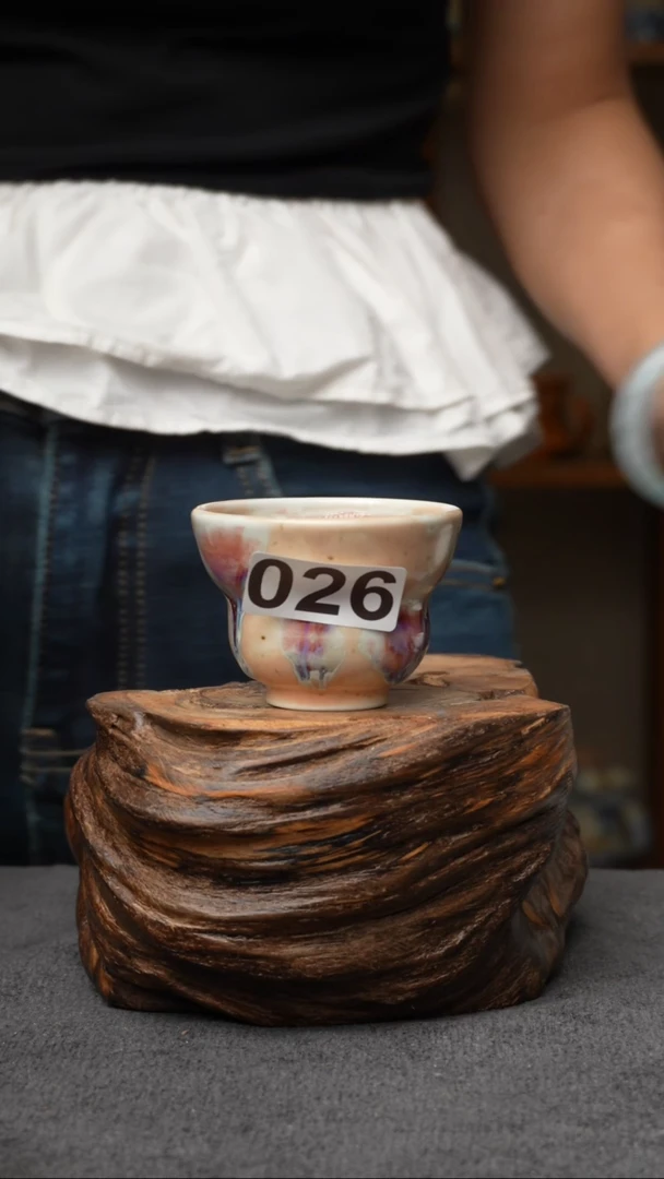 杯子026景德镇手创颜色釉杯（食品级）带冰裂纹