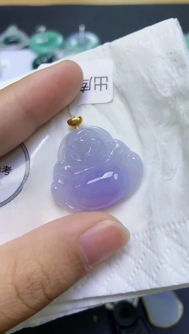 翡翠18K金镶嵌颈饰天然缅甸翡翠A货百元以上9元证书费自理