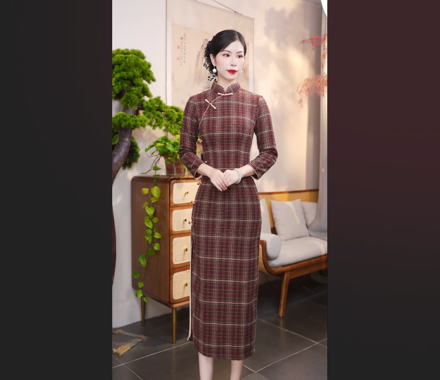 梓桐1 2025清凉改良旗袍气质日常优雅修身显瘦中国风旗袍
