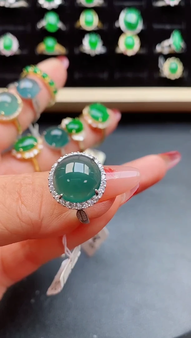 【闪购商品】翡翠戒指银S925镶嵌321321