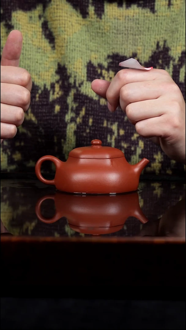 茶壶紫砂半手工小煤窑朱泥六方静乐