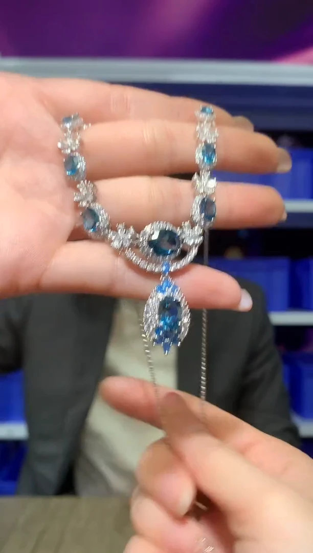 颈饰银S925镶嵌托帕石【宝石世家严选】