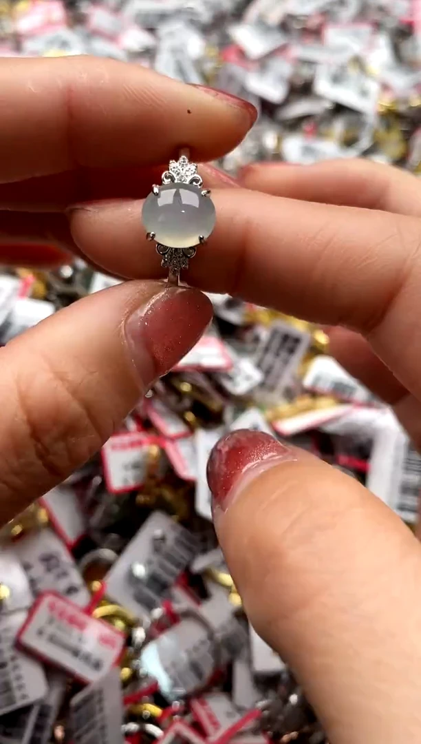 【闪购商品】翡翠戒指银S925镶嵌2222222      8