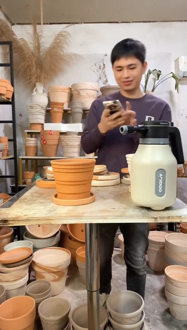 15*14红陶竹节 1盆1托