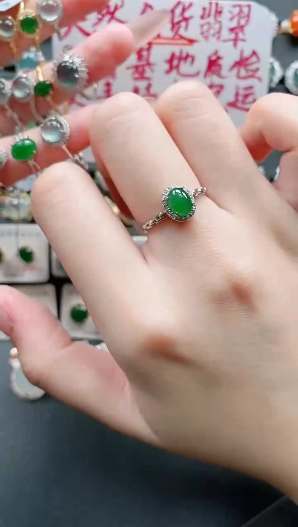 【闪购商品】翡翠戒指银S925镶嵌11111111
