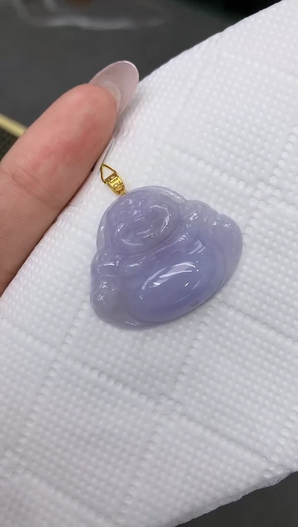 颈饰18K金镶嵌翡翠a货支持复检百元以上9元证书费自理