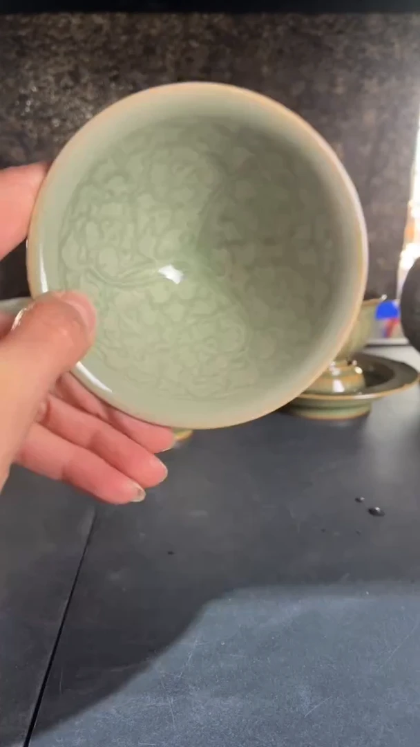 耀州窑仰山三交枝斗笠微瑕