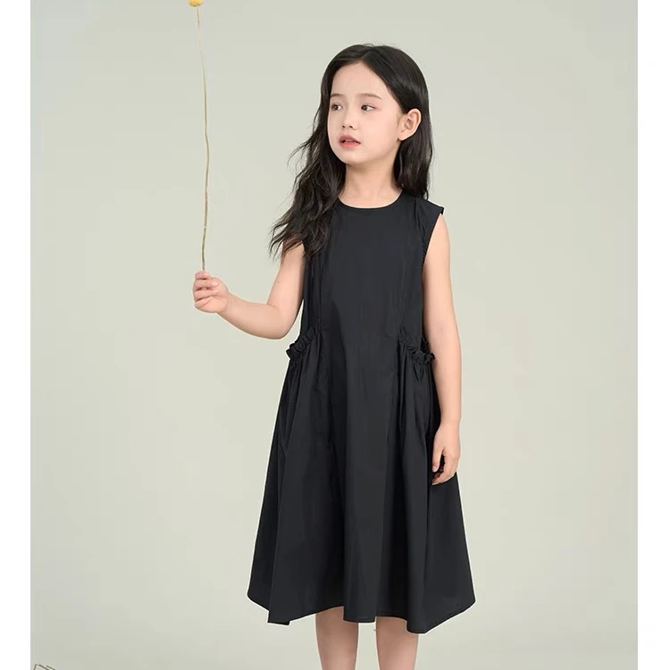 季末清货亏本出!女童轻奢小众高端无袖连衣裙夏季2025新款沙滩裙