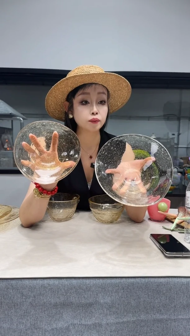 G慕忆家手作琉璃高口一对
