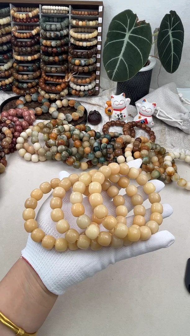 菩提根/象牙果手串c245卡14 干磨老料福利