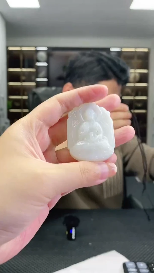 颈饰未镶嵌和田玉观音吊坠清货4