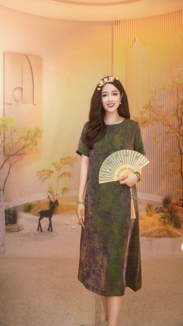 芒草|新中式双面穿女装中长款新中式服装2025B7463奇奇布卓尔仓