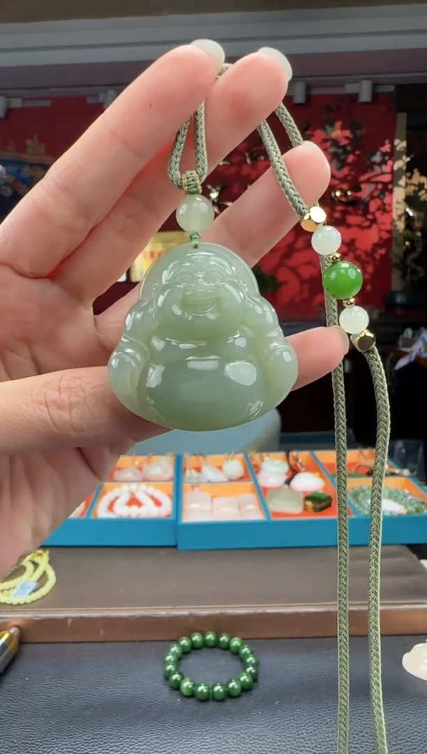 颈饰未镶嵌和田玉高冰大佛公