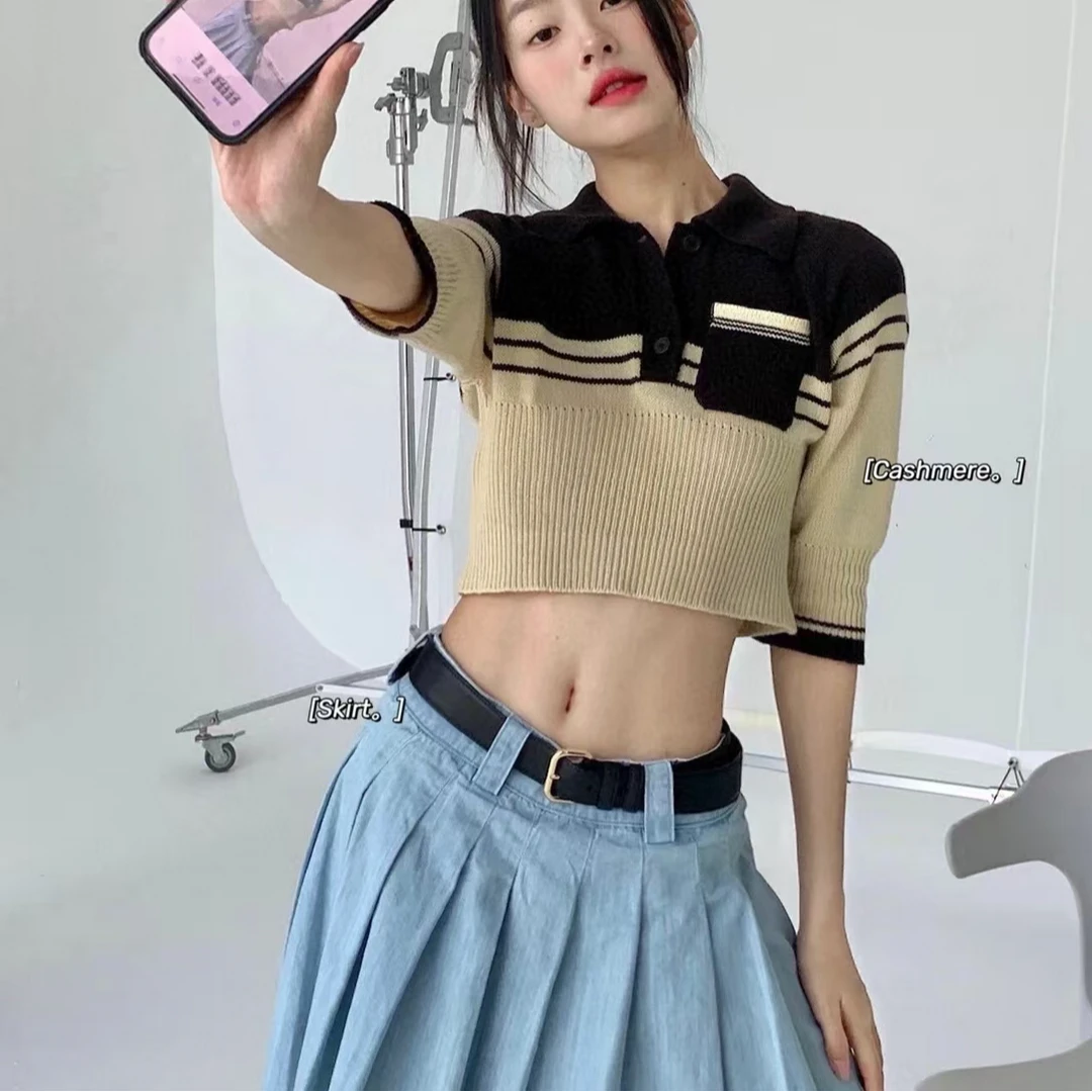 99新 MIU MIU/缪缪 双双臻选/bb10529/缪缪针织上衣/